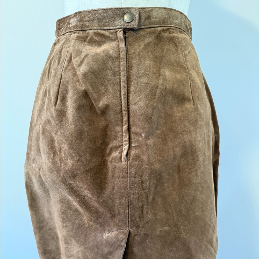 Brown Leather Skirt